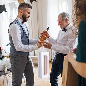 Papel durable ambiental de empaquetado de papel de lujo del color del marrón de la caja del vino de Kraft 3