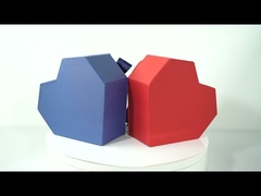 Caja de lujo de empaquetado de encargo de papel de la cartulina de la caja de regalo que se casa de la caja de la venta caliente con la cinta