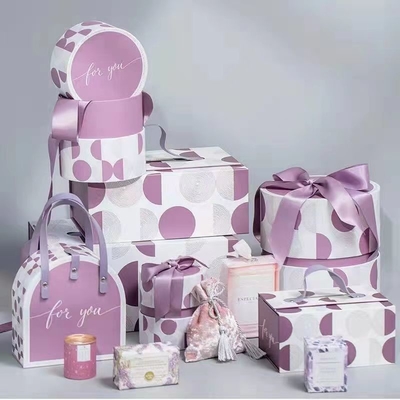 OEM Gracias caja de regalo de papel Polkadot cartón caja de embalaje de regalo para perfumes