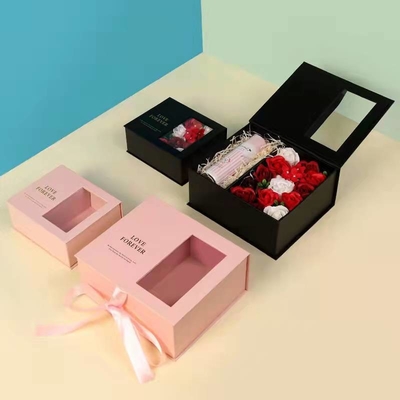 Cajas de empaquetado de la flor del bulto de la caja del regalo de la cartulina del arco de la cinta