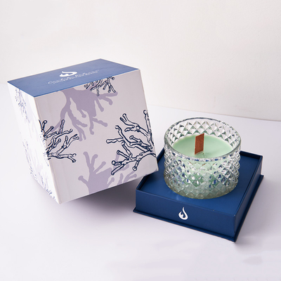 Caja de velas de regalo personalizada de cartón blanco rígido Logotipo de lujo impreso