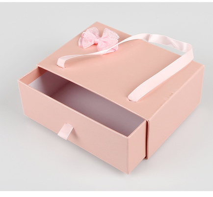 Manija de encargo de empaquetado de la cinta de Logo Drawer Gift Box With de la caja de la ropa