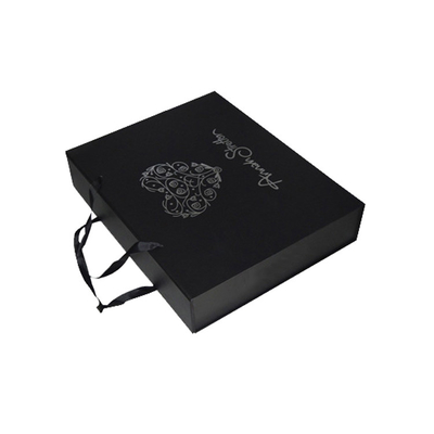 Caja de regalo plegable negra de empaquetado plegable de Carboard de la caja del regalo con la tapa magnética