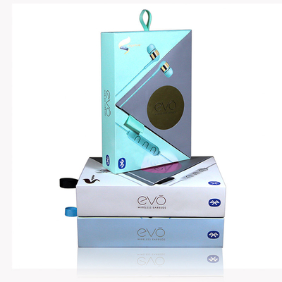 Caja electrónica plástica de los accesorios del diseño de empaquetado del auricular de la ventana de la ampolla