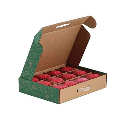 Logotipo personalizado Cartón corrugado plegable Cajas de correo de correo Embalaje de frutas para envío