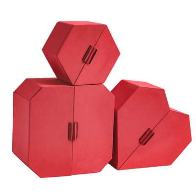 Caja de empaquetado de la caja de regalo de la boda de lujo en forma de corazón hecha a mano de la caja con la cinta