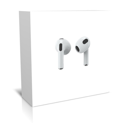 Airpods blancos de encargo de la cartulina que empaquetan las cajas para los auriculares inalámbricos de los auriculares de botón