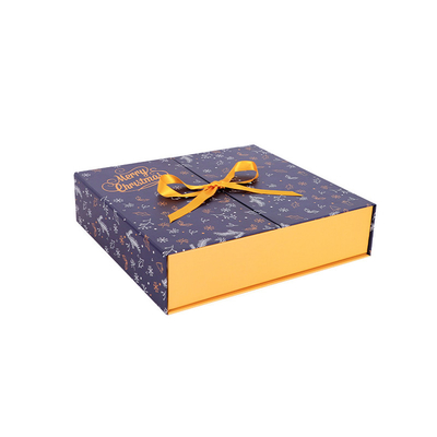 El libro plegable de la caja de regalo de la cartulina rígida de lujo formó el logotipo de encargo de la impresión