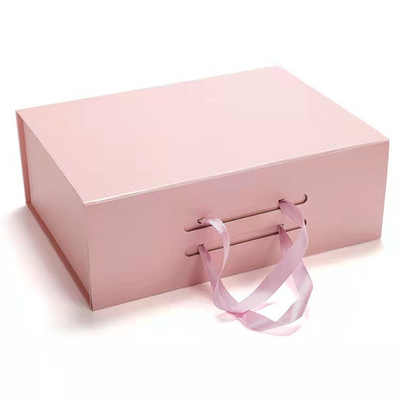 Caja de regalo de papel especial de empaquetado de la caja del plegamiento de la cartulina de la ropa con la manija