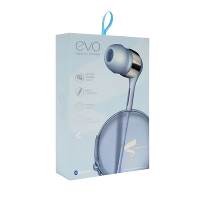 Caja de papel de encargo del auricular colorido que empaqueta con la ventana clara del PVC
