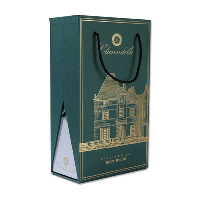 Caja de empaquetado del regalo de encargo de la cartulina para el vino tinto y el vino blanco