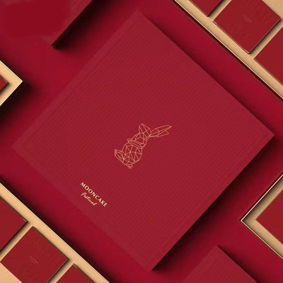 Impresión de encargo de empaquetado de la caja del regalo rígido de la cartulina del Mooncake