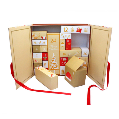 Caja de embalaje de cartón simple Regalo de Navidad Calendario de Adviento Sorpresa Caja vacía