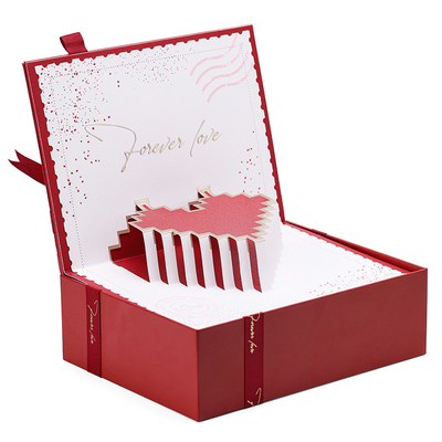 Caja de regalo de cartón de papel Romántico de San Valentín Caja de joyas
