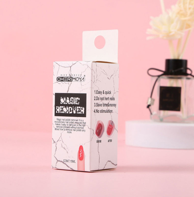 Cajas de embalaje vacías plegables a medida para esmalte de uñas, aceite de cosméticos, caja de papel