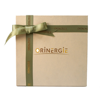Embalaje de caja de regalo de cartón plegable personalizado con cinta rígida