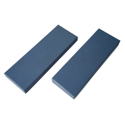 Pequeña tapa y base caja de regalo corrugada azul papel de embalaje papel superior con logotipo personalizado