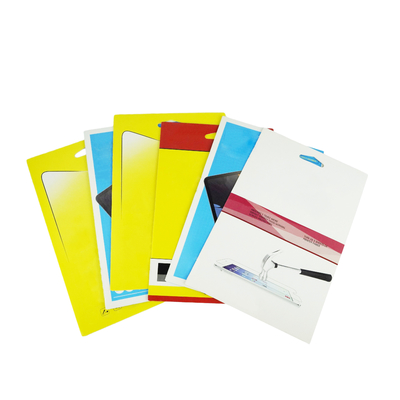 papel recubierto de logotipo personalizado protector de pantalla de teléfono de vidrio caja de embalaje de sobre