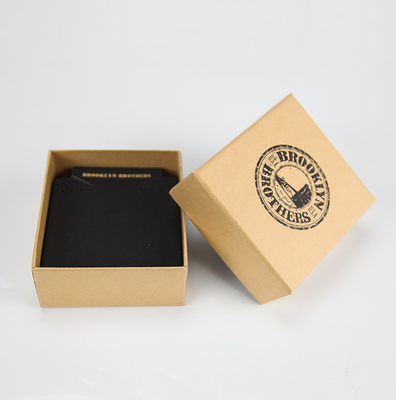 Lujo Diseño personalizado Impresión digital papel kraft orejas joyería embalaje Caja