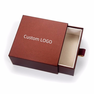 Caja de regalo de cartón personalizada Caja de cajón de cuello de brazalete de anillos de joyería de relojes Cajas de embalaje
