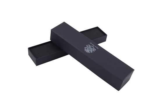 Cuadro de embalaje de regalo con tapa y base Logotipo personalizado Papel negro rígido de cartón Joyería Cajas de embalaje