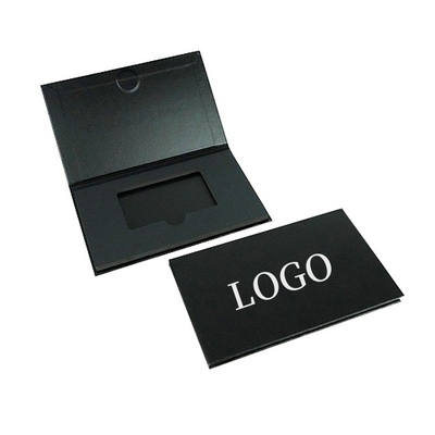 Caja de tarjetas de papel negro de lujo Embalaje Personalizado Libro rígido de negocios Crédito de boda Caja de tarjetas de regalo