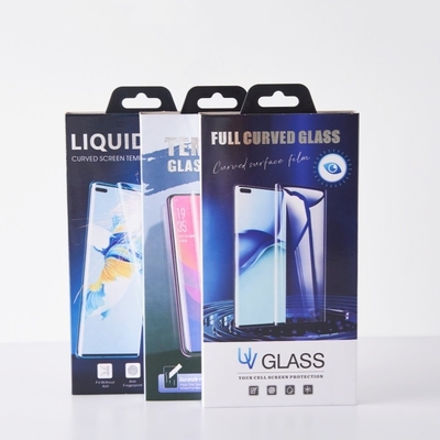 Caja de protección de pantalla de vidrio templado para teléfonos móviles con logotipo personalizado