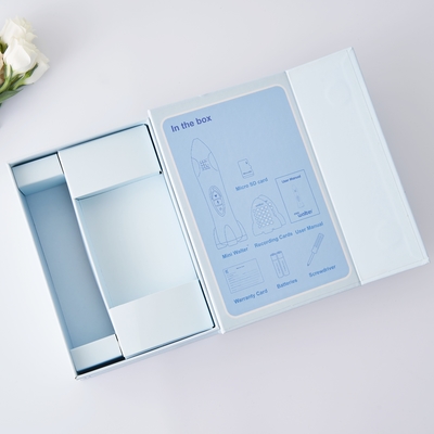Caja de regalo de papel de cartón de logotipo personalizado producto cosmético caja de embalaje Walter con tapa magnética