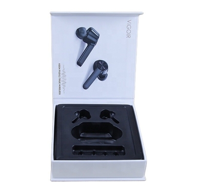 Imágenes de alta resolución y logotipo aceptado caja de embalaje de auriculares personalizada