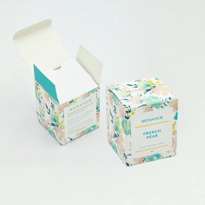 Caja de embalaje de regalo de lujo Dos cajas de embalaje de velas perfumadas plegables con inserción