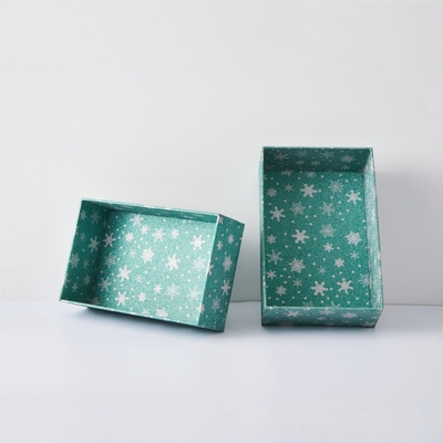 Impresión a medida Envasado de regalos de Navidad con brillo Caja de envasado de regalos cosméticos rígidos