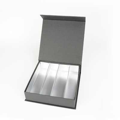 OEM de lujo caja de forma de libro magnético cartón embalaje de papel caja de regalo con divisores
