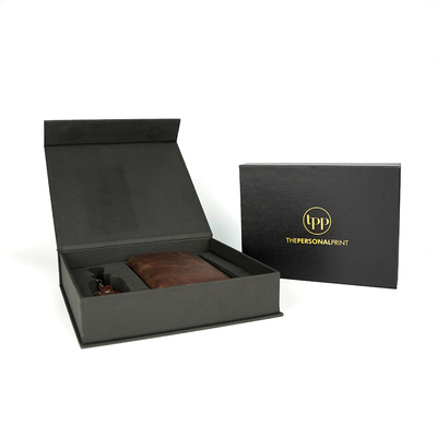 Estampado caliente de logotipo personalizado Cajas de regalo magnéticas de cartón Embalaje con inserción EVA
