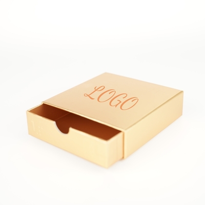 Caja de cajones de oro de lujo personalizada Caja de papel de joyería Envasado Caja de regalo con logotipo