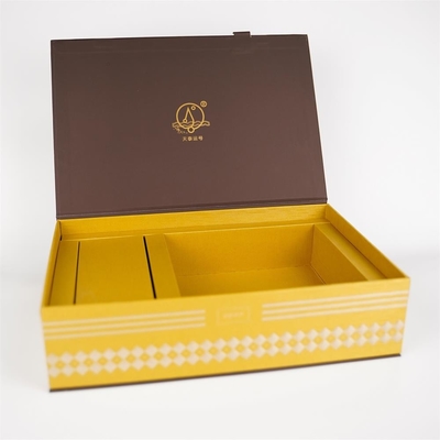 Embalaje de regalo de cartón personalizado de lujo Para caja de té Caja de almacenamiento de té Embalaje de caja con bandeja interior
