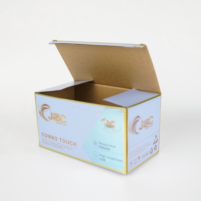 Caja de correo de productos electrónicos de tamaño personalizado con logotipo y papel ondulado rígido