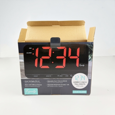 Fabricantes de componentes electrónicos Embalaje Caja de arte Papel Brillante para Reloj de alarma LED digital