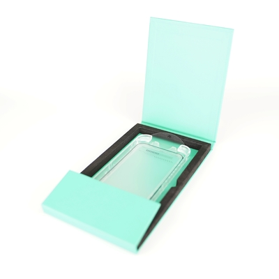 Caja magnética abierta en el medio de EVA personalizada para teléfonos móviles Protector de pantalla de vidrio templado Caja de embalaje