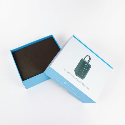 Caja de embalaje de productos electrónicos con llave de cerradura inteligente con bandeja de tapa