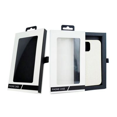Caja de embalaje de caja de teléfono móvil de ventana clara para tipos personalizados de accesorios