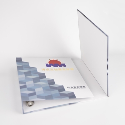 Envases de libros de álbum de fotos de bodas Logotipo personalizado 4D Anillos de unión con materiales reciclados