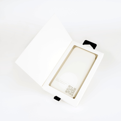 Caja personalizada con logotipo de embalaje de cartón de lujo Caja de regalo con ventana transparente Caja de cajón para caja de teléfono móvil