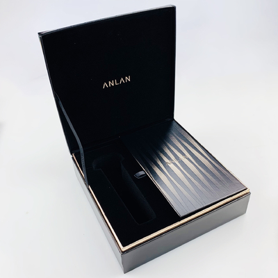 Caja de regalo abatible con logotipo personalizado para productos de belleza para el cuidado de la piel, perfume, cosméticos, caja de embalaje de regalo de cartón