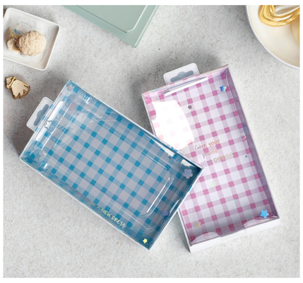 Venta al por menor Nuevo estilo de caja de teléfono celular rosa paquete de caja de teléfono Moblie caja de embalaje con PVC transparente ventana en stock