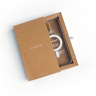 Caja de embalaje tipo cajón para teléfono con logotipo personalizado de papel kraft para iPhone 17 con bandejas de papel