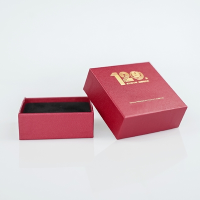 Caja de papel especial personalizada con bandeja interior de terciopelo Cartón rígido Mini paquete de joyería Caja de regalo con logotipo