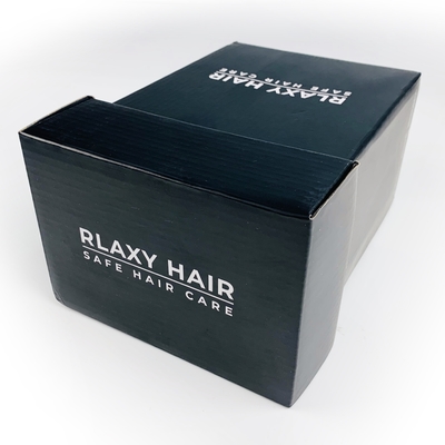 Cajas de embalaje negras personalizadas Cajas de regalo de cartón corrugado rígido duro para productos de cuidado del cabello
