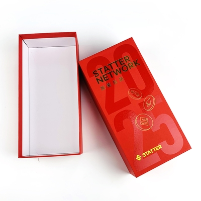 Cajas de regalo personalizadas, resistentes al agua, de papel de papel de papel de oro UV, de cartón, cajas de regalo para el calendario de Adviento