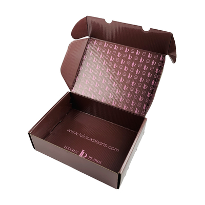 Logotipo personalizado Caja de papel ondulado brillante Caja de embalaje Caja de regalo plegable Cajas de regalo