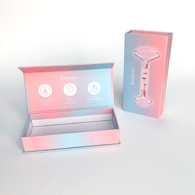Impresión personalizada Flip top Box Cuidado de la piel Rollo facial Embalaje de productos Herramientas de belleza Lady Embalaje de papel Caja para cosméticos